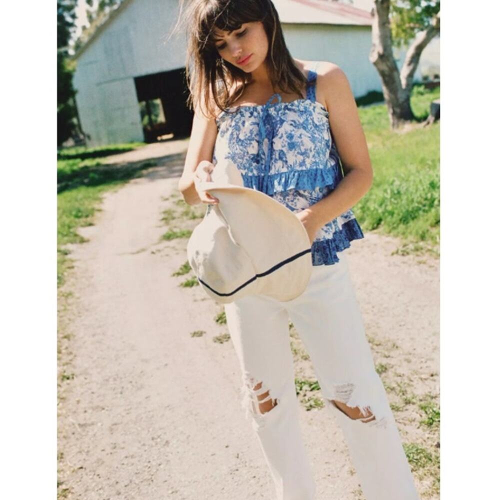 AGOLDE 90's Mid Rise Loose Fit Straight Leg Distressed Denim Jean White Vanish